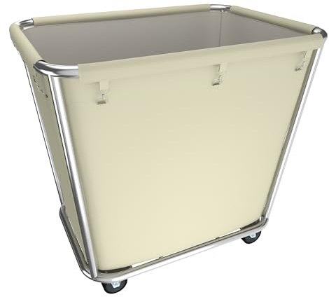 BPT Edelstahl Wäschewagen mit Rollen,Groß Kommerziell wäschebox für Hotel Wäschekammer Home,90×65×85cm,400L,150kg Tragkraft