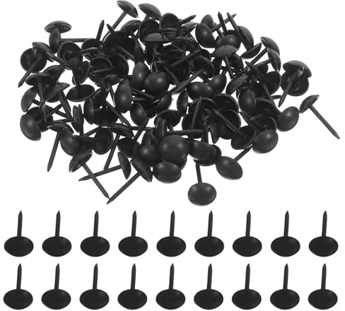 SHINEOFI Clous Décoratifs pour Meubles Noirs 7 X 13 Mm – 300 Pièces – Clous de Tapissier Vintage en Métal pour Canapés, Fauteuils, Portes et Projets de Bricolage à Domicile