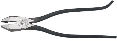 Klein Tools 201-7CST Pince de travail pour barres d'armature avec action à ressort, couteaux trempés par induction et trempés avec poignée
