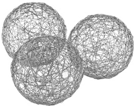 Modern Day Accents 3277 Guita Silver Wire Spheres Set of 3, Decorative Balls, Orb Ball, Shelf Decor, Table Decor, Dough Bowl Filler Decor, Home, Office, Kitchen, Living Room, Room Decor Aesthetic, 3D