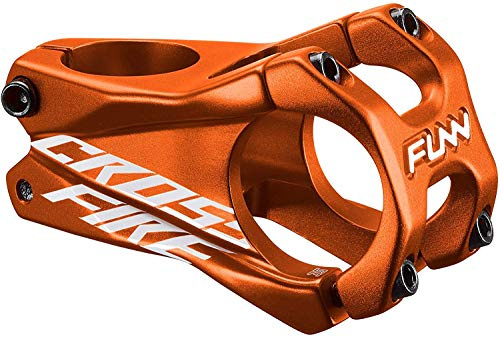 FUNN Crossfire Attacco Manubrio per Mountain Bike con Morsetto da 35mm - Attacco Manubrio in Lega Leggera e Resistente per Mountain Bike e BMX Bike, Lunghezza 35mm (Arancione)