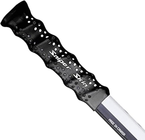 SNIPER SKIN Hockey Grip, Fits Adult and Kids Sticks, Easy Install, Durable, Better Than Hockey Tape, Ideal Team Swag, Clean Non-tack - Black