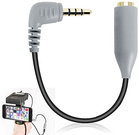 ULBRE TRS to TRRS Adapter 3.5mm Microphone Audio Adapter Cable for All iPhone and Android Smartphones and Tablets