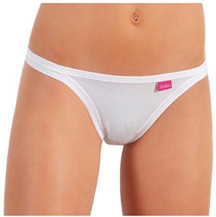 JADEA - Tanga Donna 507 3 Pezzi, Nero, 2