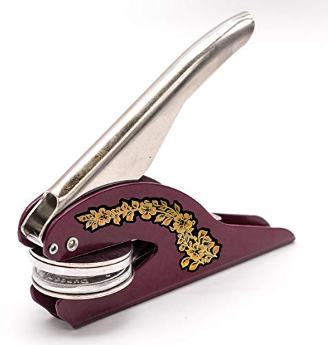 Papierpräger mit Papierprägezange für Büchen oder Bibliothek mit dem Motiv Personalisierbar 38mm Rund Ex Libris Handprägezangen