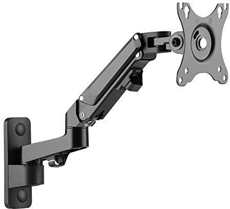 RICOO Soporte Monitor Pared Giratorio Inclinable Pantalla PC 17-27 (43-69cm) S4411 Brazo articulado Televisor LED LCD Curvo VESA 75x75-100x100