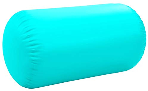 Tidyard Aufblasbare Gymnastik-Rolle mit Pumpe Aufblasbare Luft Rollen, Yoga Gymnastic Zylinder, Gym Air Barrel, Airtrack Ãœbung Spalte 120x75 cm PVC Grün
