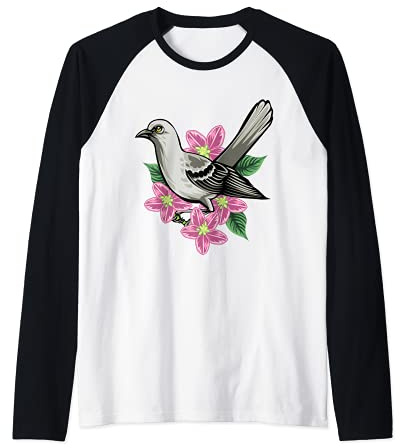 Pommier en fleur de nerd pour amoureux des oiseaux sauvages Manche Raglan
