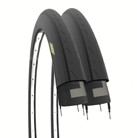 Juego de 2 neumáticos Plegables de Goma para Bicicleta de Carreras BDC Road Fijo de Velocidad única