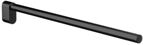 EMCO Flow Handtuchhalter, Wandmontage, ideal für Handtücher, modernes Design Schwarz 43 cm 1 Armig