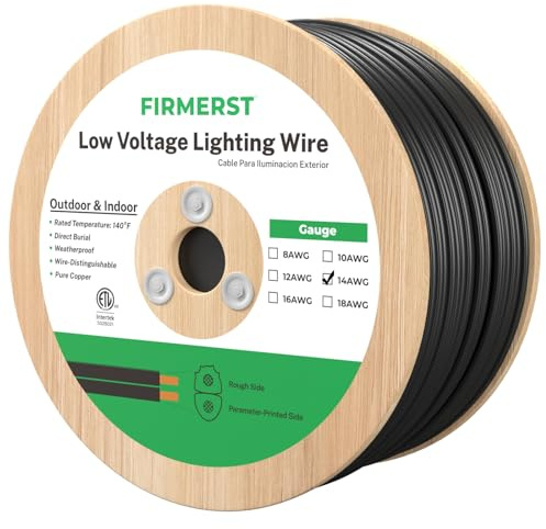 FIRMERST 14/2 Low Voltage Landscape Wire Outdoor Lighting Cable 500 Feet