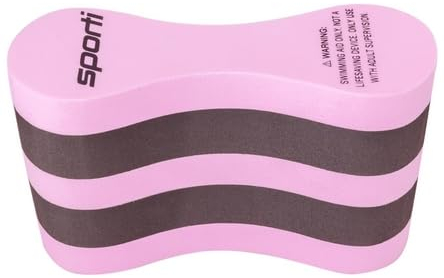 Sporti Adult Pull Buoy Swimmer Training Aid, EVA Foam - Pink/Black/Pink