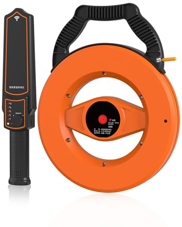 Rohrverstopfungsdetektor, Wasserrohr-Ortungsgerät, 20 M/65 Fuß Pipeline-Detektor für PVC-Metall, Unterirdischer Pipeline-Blockierungs Verstopfungsfinder, mit 4 Sonden