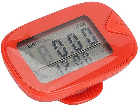 Podomètre de Marche, Moniteur de Pas Numérique, Moniteur de Pas, Podomètre de Poche, Grand Affichage Numérique, Multifonctionnel, Léger, Précision, Mémoire, Compteur de Pas pour