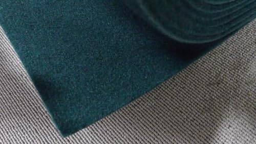 12,90 Euro/m² Teppich Meterware Autoteppich feiner dünner Velourstoff Vließ dunkelgrün