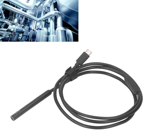 USB C Inspektions Endoskop Kamera 1920P Dual Objektiv IP67 Wasserdichte Inspektions Abflussrohr Kamera mit Halb Starrem Kabel für Mobiltelefon (1M)