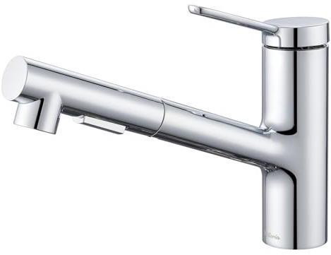 Kelleria Hochdruck Ausziehbare Küchenarmatur, Dual-Spülbrause, Wasserhahn Küche mit Brause Ausziehbar, Einhebelmischer Spültischarmatur Küche 120° Schwenkbar Wassersparend, Inkl Zubehör, Chrom