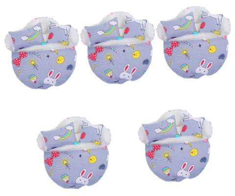 VICASKY 5sätze Puppenschlafsack Weicher Und Bequemer Schlafsack Für Kleine Puppen Trendige Und Niedliche Designs Für Puppenhäuser Für Kreative Rollenspiele