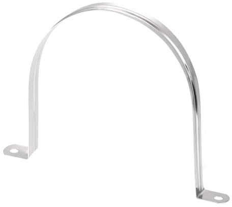 Unifizz 120 mm starres Rohrband, 2 Löcher, U-Halterung, Kabelklemme, 201 Edelstahl, Spannrohrklemme, Rohrklemme, Aufhänger, 8 Stück
