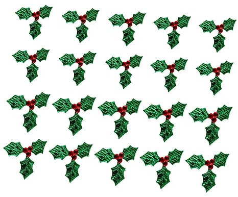 MAGICLULU Weihnachten Blätter Schmuck 200 Stücke Tuch Blätter Fenster Ornament Einzigartige Urlaub