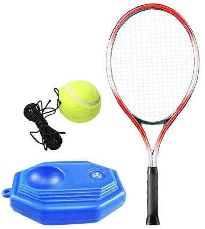 Dickly Tennistrainer-Ball, Rebuttal-Ball, Tennis-Rebounder-Set, Tennis-Trainingsgerät, Solo-Training für drinnen und draußen, mit 1 Tennisball