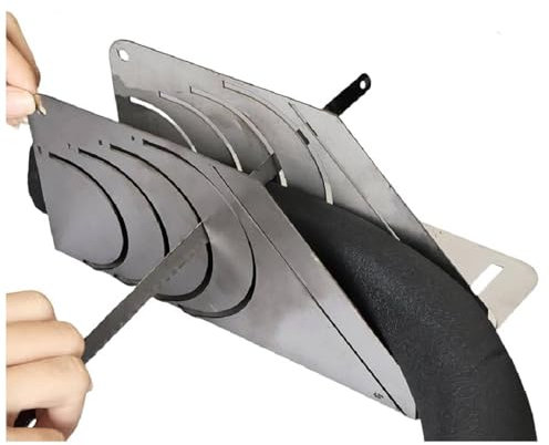 Taglierina di precisione per tubi isolanti in gomma a 45°, strumento per tagliare tubi in schiuma, Dispositivo guida di taglio per isolamento del tubo regolabile da 60-90 mm, Guida per taglio isolante