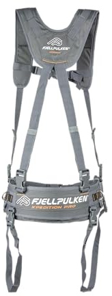 Fjellpulken Xpedition Pro - Imbracatura per slitte multiuso, rinforzata per carichi fino a 60 kg, con supporto per schiena e fianchi, schienale rimovibile, cinghie larghe per una distribuzione