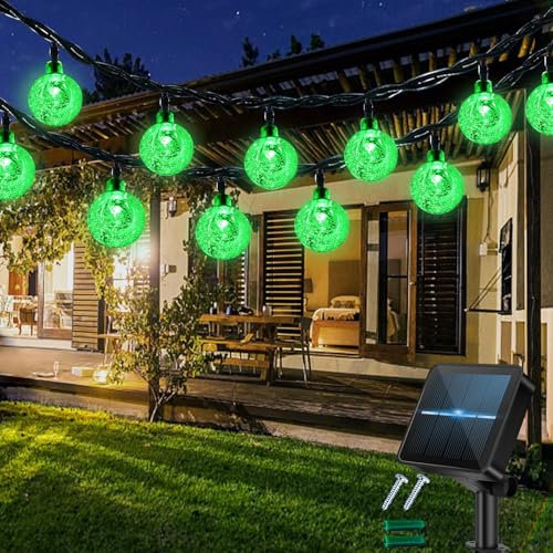 totpuc 50LED Solar Lights with 8 Modes, 7M/24Ft Solar Fairy Lights, Garden Lights Waterproof for Pavilion, Roof, Window, Floor, Ceiling Decoration (Green)