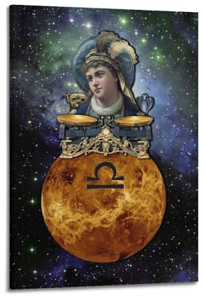 XFPMXC Impression sur toile Motif constellations du système solaire Balance 60 x 90 cm