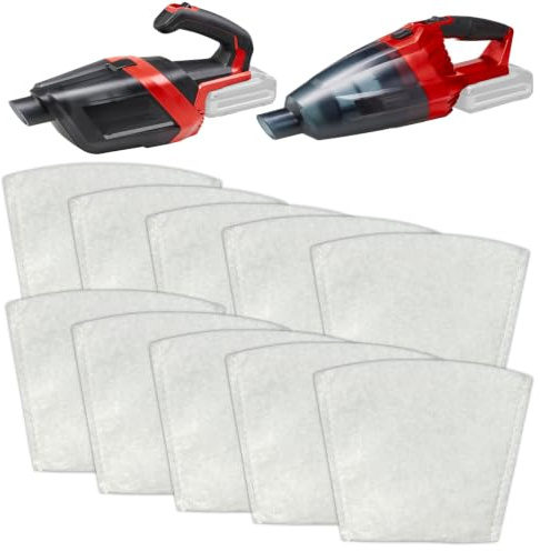 beaufan Lot de 10 sacs filtrants compatibles avec les aspirateurs à main sans fil Einhell Power X-Change TE-VC 18 Li-Solo et TE-HV 18/06 Li-Solo
