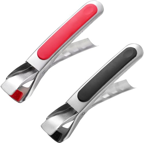 WUBAYI Paquete de 2 pinzas resistentes al calor, agarre para platos calientes con mandíbulas de silicona antideslizantes, pinzas resistentes al calor para asar latas, cuencos y sartenes para