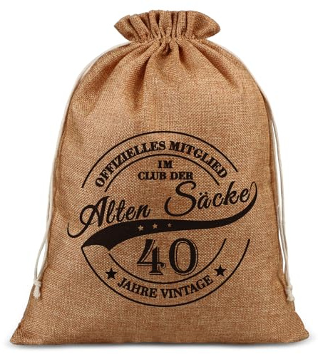 Anruzon 40 Geburtstag Männer, Lustige Geschenke für Männer, Geburtstag, Jubiläum, OFFIZIELLES MITGLIED IM CLUB DER Alten Säcke, Verpackung Geburtstagsgeschenk (40x30 cm)