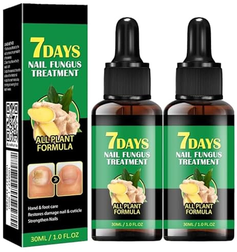 Tratamiento para Hongos en las Uñas, Tratamiento para Hongos en 7 Días, Suero de Jengibre para Crecimiento de Uñas, Aceite para Cuidado de Cutículas de Uñas de los Pies, Sueros (2 unidades)