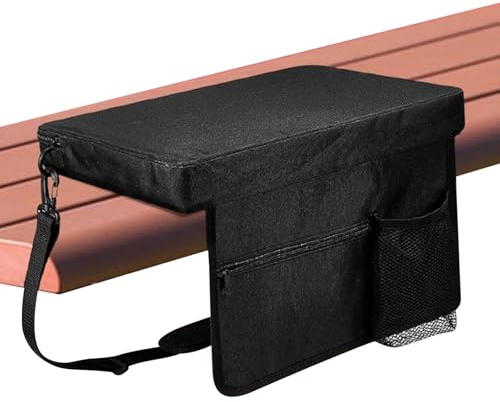 Cuscino per sedia da stadio, portatile, per sedia da stadio, pieghevole, con tasca per tracolla, per spiaggia, campeggio, escursionismo, pesca, zaino in spalla, adulti e bambini