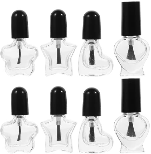 DECORNIJIA 12stücke Leere Nagellackflasche aus Glas mit Pinsel Aufbewahrungsflasche für Nagelgel Robuste und Tragbare Flasche für Nagellack und Andere Kosmetika