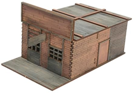 Perfeclan Miniatura Edificio Maqueta Kit de Construcción Modelo de Ciudad en Madera para Adultos Escenario de Arquitectura Montaje Manual Adecuado, Prisión