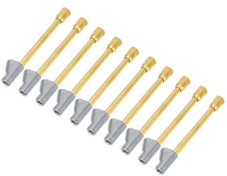 Garosa Mandrin Pneumatique à Double Tête, Mandrin de Gonflage de Pneu étendu à Connexion 2 Voies avec Angle de 30 Degrés, Laiton et Alliage d'aluminium 1/4 Po NPT pour Camion Moto Voiture