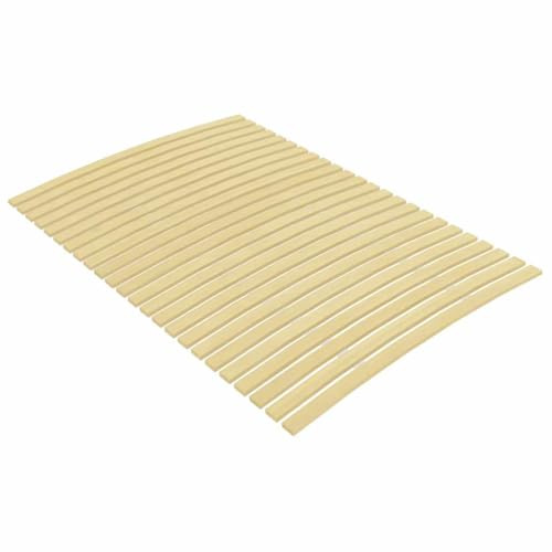 YuuSsea Bettlattenrost Ersatz 120x200 cm, Massives Pappelholz Rollrost mit 24 Federholzlatten, Faltbarer Lattenrost für Bettrahmen, Schlafzimmermöbel