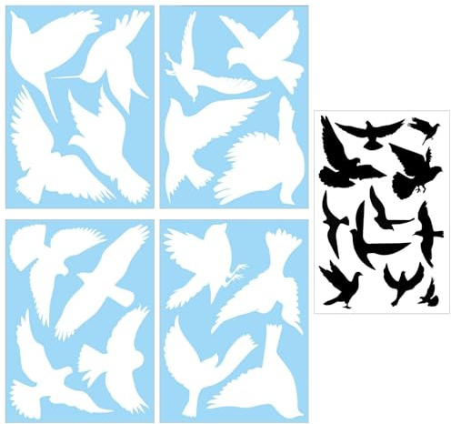 WUFGWBD 2 Pieces Of Window Stickers, Bird Anti-Collision Stickers, Reusable, Fresh Interior Decoration, Suitable For Glass And Ceramic Tiles.