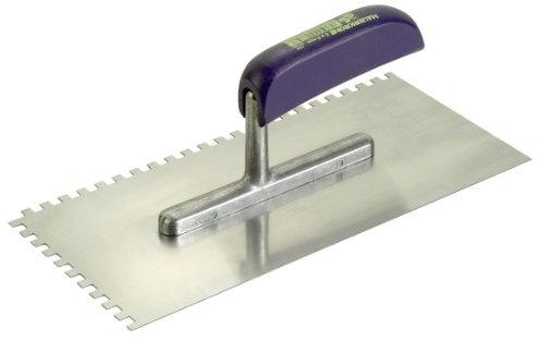 Connex COX781245 Zahnglättekelle, Stahl, Zahnung rechts und vorne, Größe 280 x 130 mm, Zahnung 6 x 6 mm