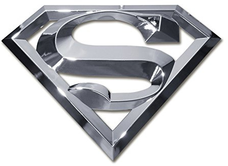 Elektroplate Officially Licensed DC Comics 3D Superman All Metal Emblem for Cars, Trucks, and All Auto | Universal Fit at 4.2 x 3.0 | Weatherproof