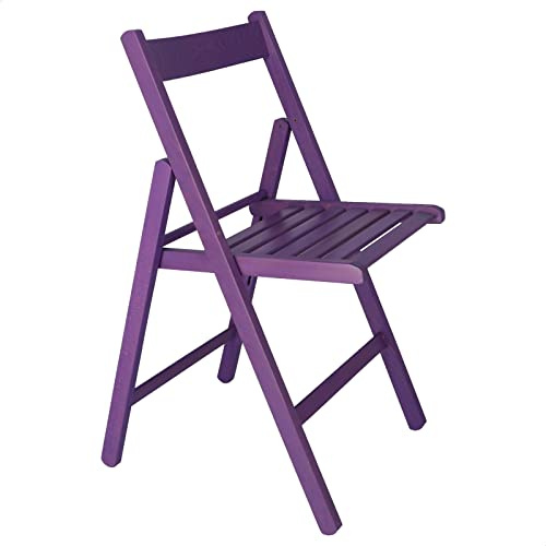 Mueblear 19016 Klappstuhl aus Holz, 43 x 46 x 79 cm violett
