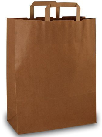 250 Papiertragetaschen Papiertaschen Tüten Papiertüten Tragetaschen braun 22 + 11 x 28 cm 90 g