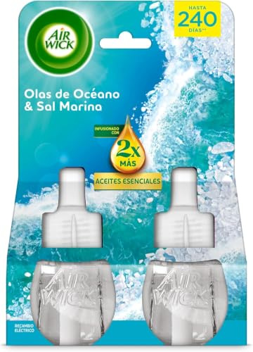 Air Wick Eléctrico - Recâmbios de Ambientador, Esencia para Casa con Aroma a Oasis Turquesa, Fresca, Pack de 1, 114 Mililitros