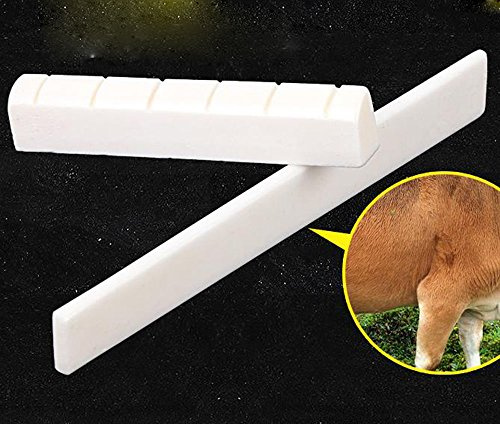MINGZE 6 String Akustische Klassische Gitarre Knochen Brücke Sattel und Nuss/Muttern Gemacht von Echt Knochen（Für Klassisch）