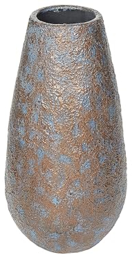 Vase Décoratif au Style Antique en Forme d'Amphore fabriqué en Céramique Grise et Marron de 48 cm de Hauteur au Style Vintage Beliani