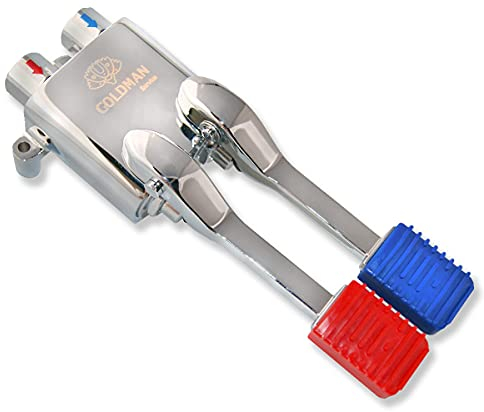 GOLDMAN SERVICE Grifo Pedal Doble Mezclador para Fregaderos Industriales de Hostelería