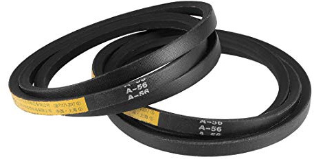 sourcing map A56 Drive V-Belts 56 Pitch Length 13mm Width 8mm Thick JIS Standard A-Section Rubber Drive Transmission Belt 2pcs