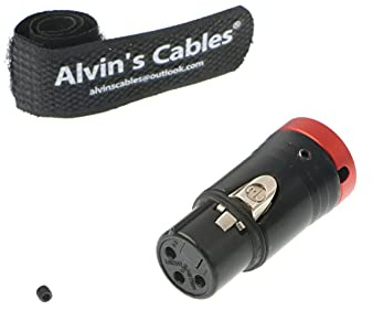 TA3F 3 Pin Buchse Mini XLR Original Stecker Low-Profile für Audio Mikrofonkabel Alvins Cables|Rot