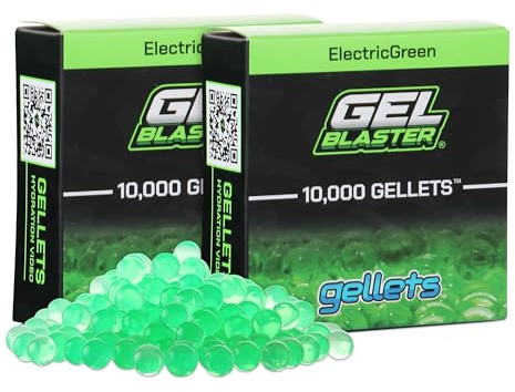 Gel Blaster 20.000 Gellets Munition, Grün - Ungiftig, Ab 14 Jahren | Passt zu Allen Gel Blaster Modellen, Ungiftig, Wasserbasiert, Hinterlässt Keine Flecken, Ab 14 Jahren.